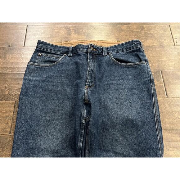 Duluth Trading Co Mens Blue Denim Jeans Size 38x32 100% Cotton 3237-18 - Picture 6 of 12